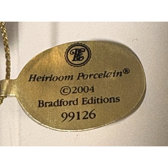BRADFORD EDITION 2004 Heirloom Porcelain Horse Ornaments Free As The Wind Swirl - Picture 7 of 9
